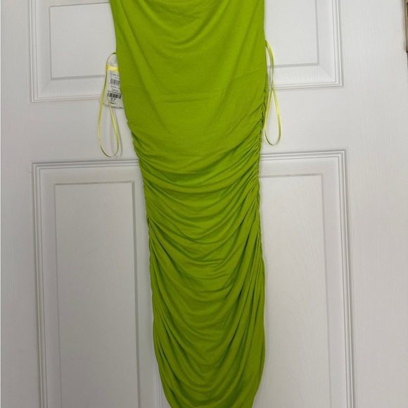 AFRM Green Ruched Bodycon Mini Dress - Picture 5 of 5